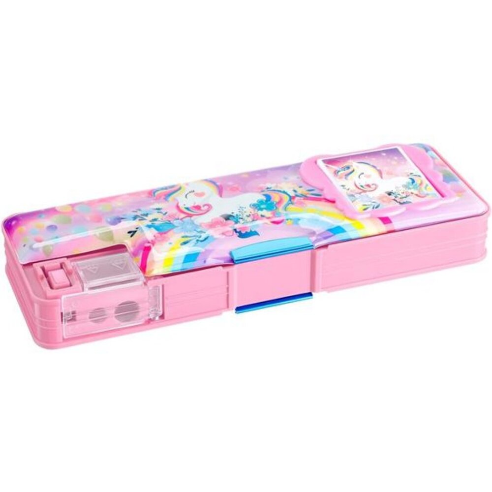 Henoyso Multifunctional Pencil Box for Girls Unicorn Pencil Case with